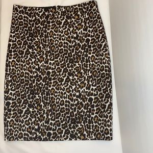 J.Crew Animal Print Pencil Skirt, Size 0